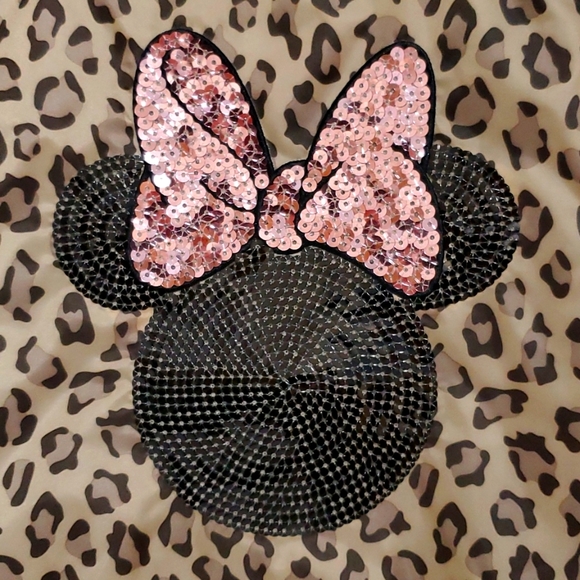 Girls Disney Junior MINNIE Mouse Leopard Print Jacket & Pink Tee Shirt Set - Picture 4 of 12